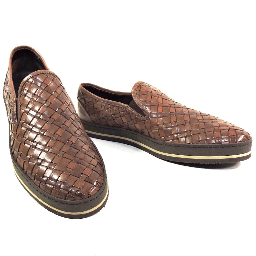 BALDININI 🇮🇹 MEN'S BROWN SOF LEATHER COMFORT SUMMER LOAFERS